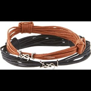 Brown YSL Monogram Bracelet